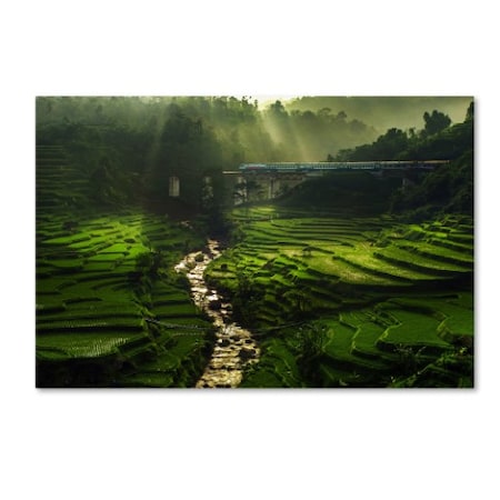 Ismail Raja Sulbar 'Crossing The Beautiful Bridge' Canvas Art,30x47